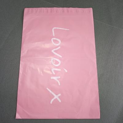 China High tenacity clothing mailing insect plastic self-sealing bag customizable logo shiny pink polymailers with clothing for sale