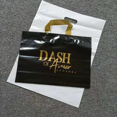 China Recyclable Strong Custom Logo Waterproof Eco - Friendly HDPE / LDPE Plastic Shopping Bag With Handle Bags for sale