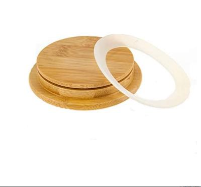 China Non Spill A Variety Of Natural Color Decorative Bamboo Lids For Cup Jars for sale