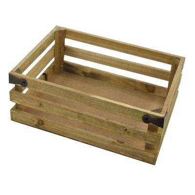 China Eco-Freindly Modern Simple Manufacture Restaurant Plants Display Decorative Wooden Crates for sale