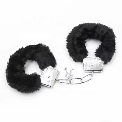 China Furry Menottes Metal Handcuffs For S M Game Toys Or Halloween Costumes for sale