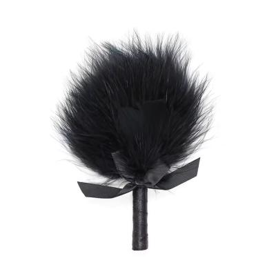 China Black Luxury Feather tickler with Feathers And Plastic Handle Feathers for sale