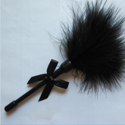 China Sensitivity Soft Feather Tickler for Bdsm Games Black for sale