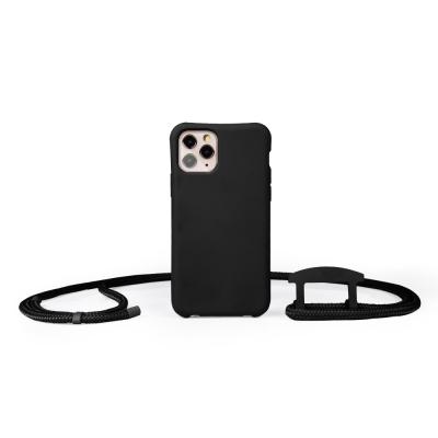 China 2021 New Product Dirt-resistant Cross - Body Detachable Silicone Phone Strap Case With Necklace For Iphone 12 For Samsung Note 10 for sale