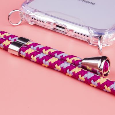 China Cell Phone Transparent Clear Acrylic Case With Different Color Cord For IPhone For Androids for sale