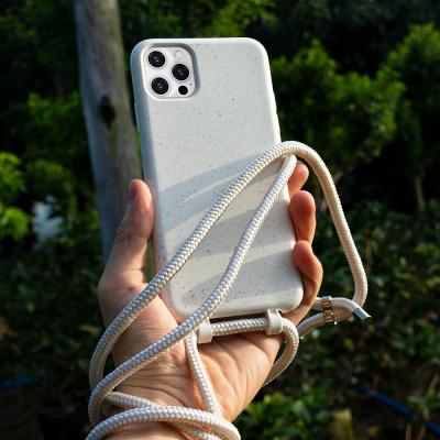 China Anti-drop Christmas gift fast shipping already to ship biodegradable necklace cell phone cases and bags for iphone 13 for sale