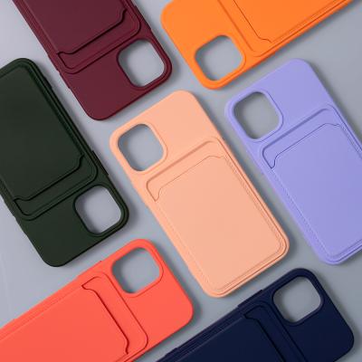 China Anti-drop Phone Case With Card Slot Mobile Phone Bags Accessories TPU Phone Case Candy For iPhone xs for sale