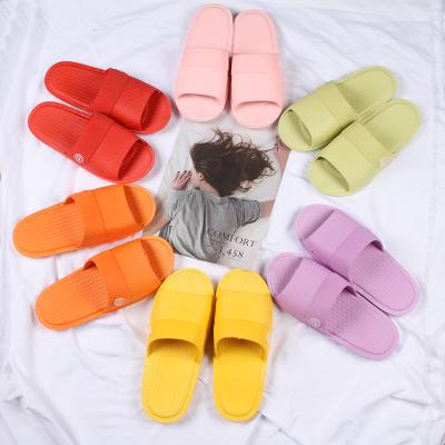 China Women's Casual Slippers Fashion Trend Color Flat Bottom Ladies Bathroom Sheer Indoor Slippers for sale