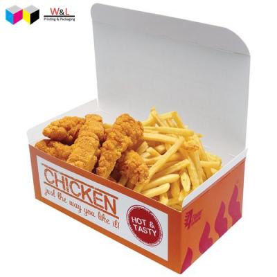 China Recycled Materials Food Grade Paper Fried Chicken French Fries Box for sale