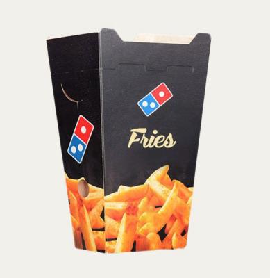 China Cheap Recycled Materials Food Grade Logo Printing Paper French Fries Custom Paper Box for sale