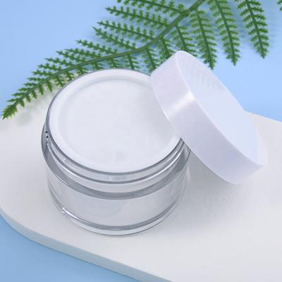 China Round 20g 30g 50g 100g Luxury Transparent Cosmetic Container Pet Plastic Bottles With Cap for sale