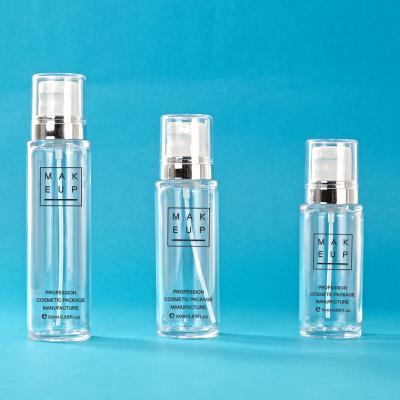 China Other Orhor Transparent Round PET Customized Containers Empty Packs Pump Spray Plastic Lotion Bottle Jars Cosmetic Skin Care for sale