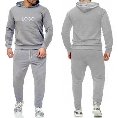 China Custom Logo Printing Hooded Men's Sweater Plain Breathable Hoodie And Pants Tracksuits For Men for sale