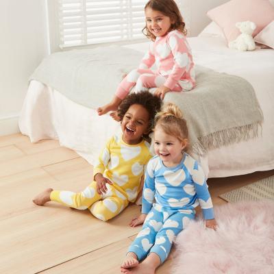 China Spring Autumn Kid Soft Home Wear Children's Breathable Pajamas Long Sleeve Sleepwear Girls Pajamas Set For Children for sale