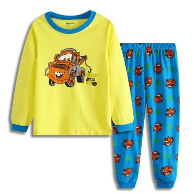 China Breathable Wholesale Pajama Sets Kids Boys Sleepwear Cartoon Printing 2 Piece Pajamas Set for sale