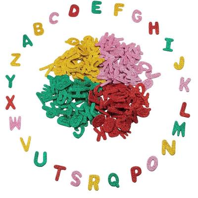 China Eva Foam Letters Children Diy Decorative Self Adhesive Craft Stickers Alphabet Glitter Sticker Multicolor Foam for sale