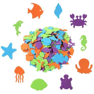 China Art Projects 600 Pcs Alphabet Sea Animal Shapes Foam Self Adhesive Stickers Uspacific Sea Animal Stickers For Kids Toy Party Favor Or Decor for sale