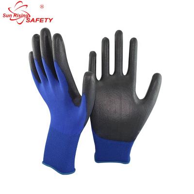 China Industrial Electronic Assembly SRsafety Custom Hand Work PU Coated Gloves for sale