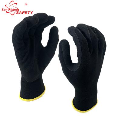 China Household Labor SRSAFETY 13g Nylon Liner Nitrile Coated Safety Protection Device Working Gloves for sale