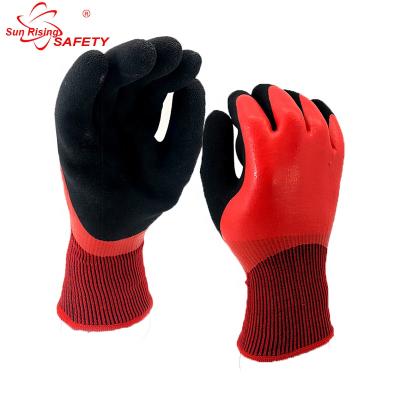 China Safety Labor SRSAFETY Waterproof Double Coating With Double Latex Coating Palm Isolation Glove for sale