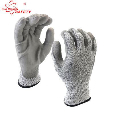 China Protection SRSAFETY Cut PU Coated ANSI A4 Cut Heavy Duty Automotive Working Glove for sale