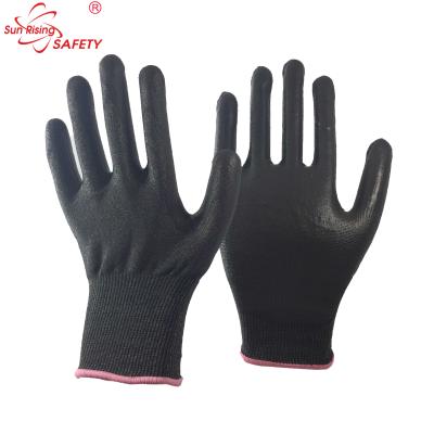 China Super Strong Cut Protection SRSAFETY 18 Gauge ANSI Cut 4 Liner Coated PU On Palm Work Touch Screen Glove for sale