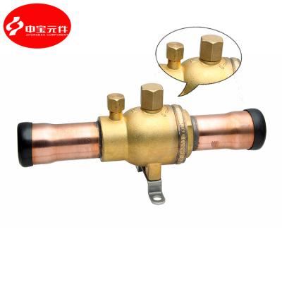 China General HVAC Heat Pump Parts Right Way Type Ball Valve Refrigeration Service Valve for sale