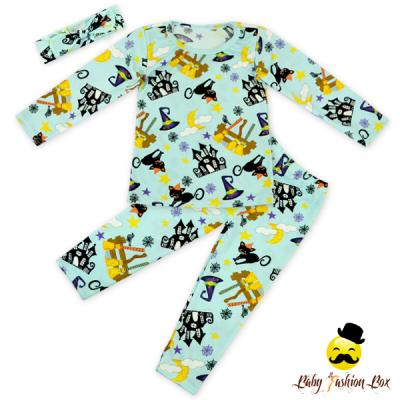 China Honey Breathable Soft Baby Unisex Printed Long Sleeve And Legging Warmer With Headband Bed Room Furniture Bedroom for sale