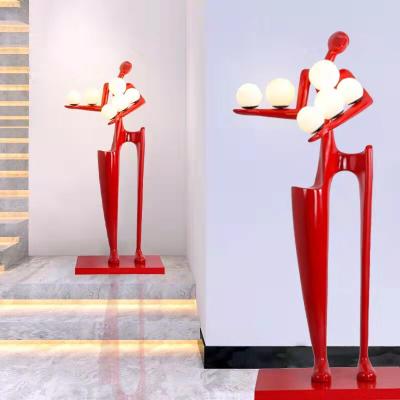 China ECOJAS Modern Decorative Art Sculpture Humanoid Abstract Nordic Designer Led Hotel Living Room Bedroom Modern Floor Lampstanding Led Floor Lamp for sale