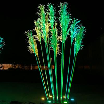 China ECOJAS Commercial Outdoor Garden Street Decorative Light Fiber Optic Flower Light Fiber Optic Lights For Plants Outdoor RGB Modeling Lamp for sale