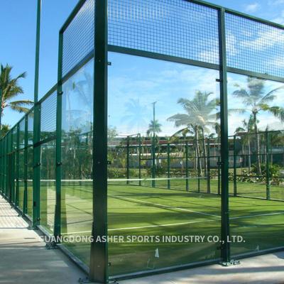 China Corte exterior padrão de Padel, campo de tênis sintético à prova de intempéries da grama à venda