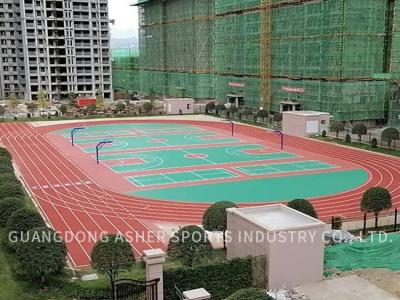 China Easy Installation Tartan Running Track Smooth Surface Customized Thickness Te koop