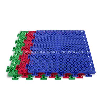 China Non Toxic Sport Court Interlocking Tiles , Outdoor PP Interlocking Flooring for sale