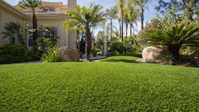 China 40mm Artificial Grass Turf With 4 Tones For Landscaping Playground for sale