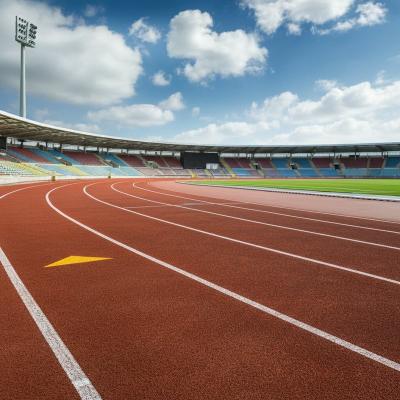 China Drainage And UV Resistance IAAF Running Track With Shock Absorptionness Of 35% To 50% for sale