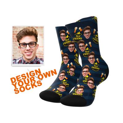 China QUICK DRY dropshipping socks with faces on custom sublimation funny print gift face socks for sale