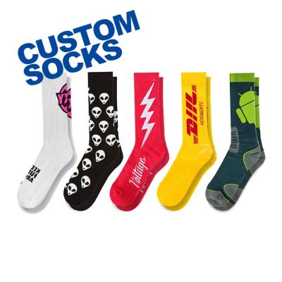 China MEN&'S CUSTOM CUSTOM SOCK anti-slip COTTON CREW OEM LOGO SOCKS for sale