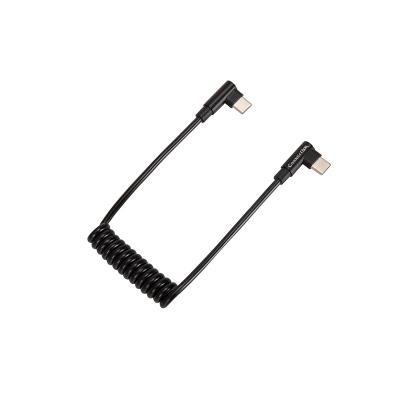 China Video Game Player Fast Charging Type C To Type C 1M Spring Coiled Fast Constitution Data Charger Charging Data Cable for sale