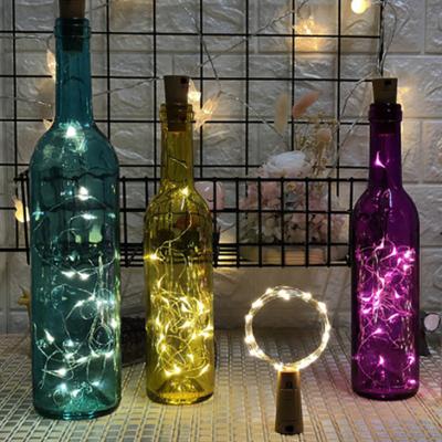 China Christmas Decoration Hot Sale Water Bottle LED String Light Copper Wire Cork Shape String Light Decoration Fairy LED for sale