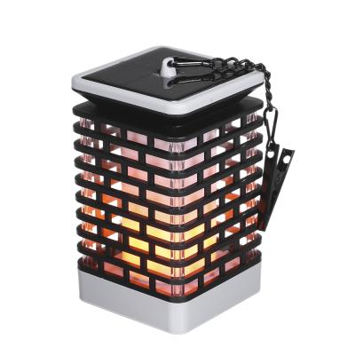 China Solar Powered Hanging Solar Yard Light LED Flame Lantern Lights For Garden Decoration for sale