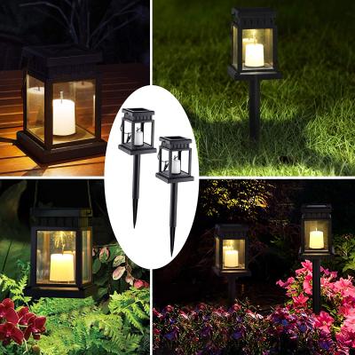 China Waterproof Solar Garden Hanging Light Garden Solar Candle Lights Led Outdoor Solar Candle Lights for sale