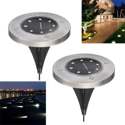 China WAREHOUSE High Quantity Solar Powered LED Underground Light Garden Stainless Steel Outdoor Solar Inground Light for sale