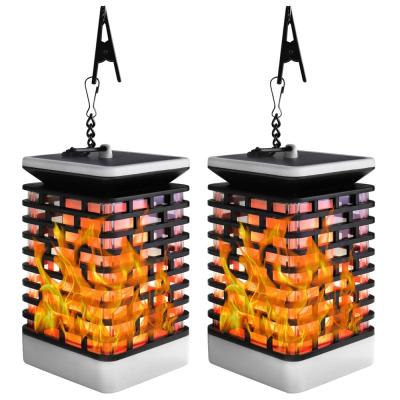 China Outdoor Solar Yard 99 LED Lantern Radio Light Dancing Flashing Flames Torches Lights for sale