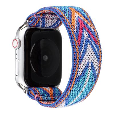 China Nylon Strap Adjustable Stretch Solo Loop Strap Watch Strap Elastic Band For Apple Watch for sale