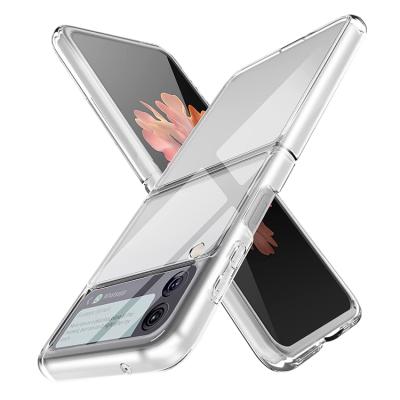 China Anti-drop Crystal Clear Hard PC TPU Bumper Case Cover For Samsung Galaxy z Flip 3 Phone Case for sale