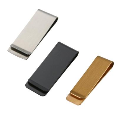 China Custom Minimalist Wallet Logo Slim Card Holder Mens Wallet Metal Money Clip For Cash Credit Cards for sale