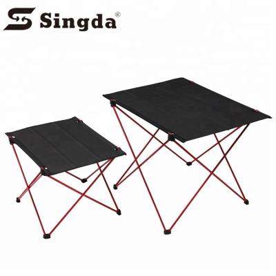 China Portable Lightweight Outdoor Table Singda Table Oxford Cloth Rising Top With Aluminum Frame Folding Camping Picnic Table for sale