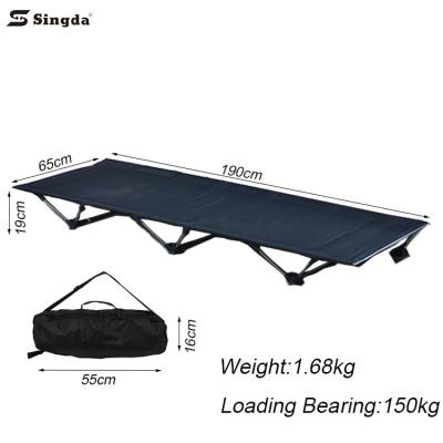 China Outdoor Beach Raising Camping Metal Ultralight Outdoor Army Military Travel Camping Raising Sleeping Cradle Folding Camp Bed For Adults for sale