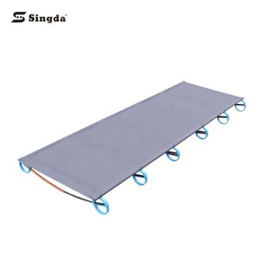 China Singda Metal Aluminum Outdoor Army Military Camping Raising Sleep Cradle Folding Camp Bed For Adults 180*58cm for sale