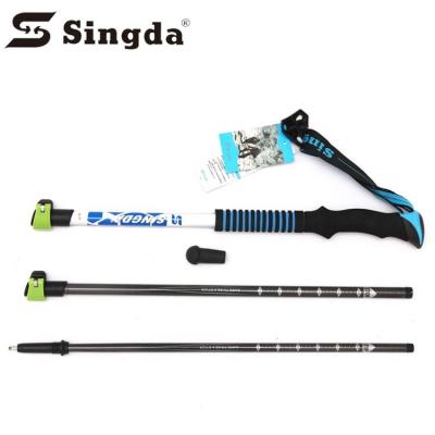 China Durable Shockproof Adjustable Rise Trekking Poles Carbon Trekking Poles Outdoor Camping Trekking Fiber for sale